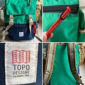 $100 Topo designs ROVER Backpack Green Blue